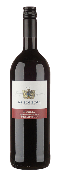 Primitivo Puglia - Cantina Francesco Minini 1 LITER-Flasche 